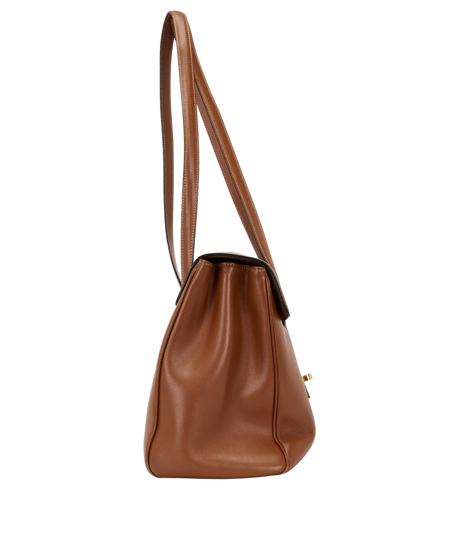 Medium Soft 16, &pound;820, Handbags, Brown, Leather, Side view